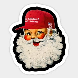 Make Christmas Great Again Trump Christmas - Trump Holiday - MAGA Santa Xmas Sticker